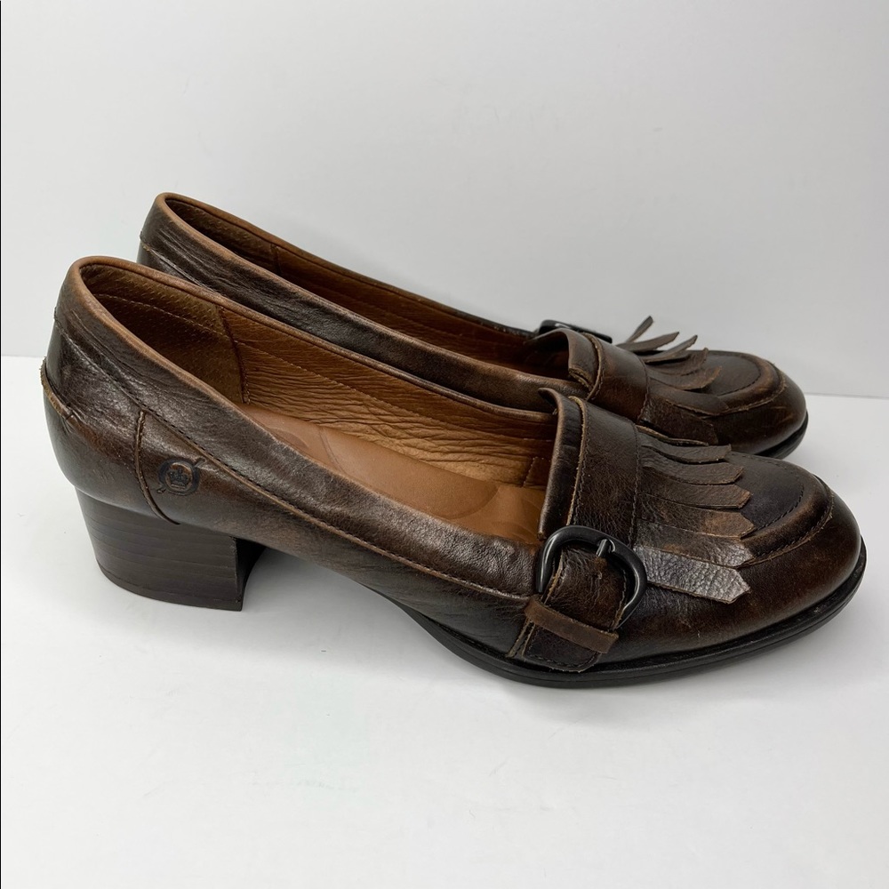 Born Lissette Leather Heeled Shoes